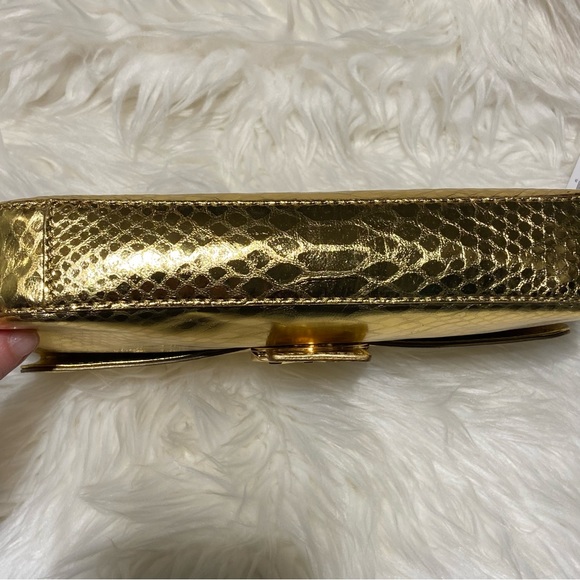 Michael Kors Metallic Gold Leather Flap Purse NWT - Picture 9 of 16